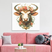 Bull Canvas Art Afdruk (Insitu (Woonkamer))