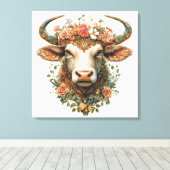 Bull Canvas Art Afdruk (Insitu (Houten vloer))