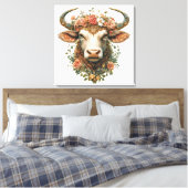 Bull Canvas Art Afdruk (Insitu (Slaapkamer))