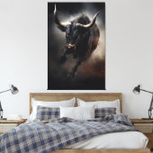 Bull Canvas Art Afdruk (Insitu (Slaapkamer))