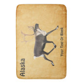 Bull Cariou over oud papier Badmat (Voorkant Verticaal)