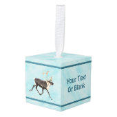 Bull Cariou (rendier) op sneeuw Decoratie (Voorkant hoekig)