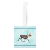 Bull Cariou (rendier) op sneeuw Decoratie (Voorkant)