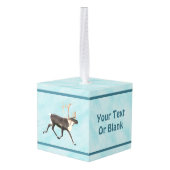 Bull Cariou (rendier) op sneeuw Decoratie (Achter hoekig)