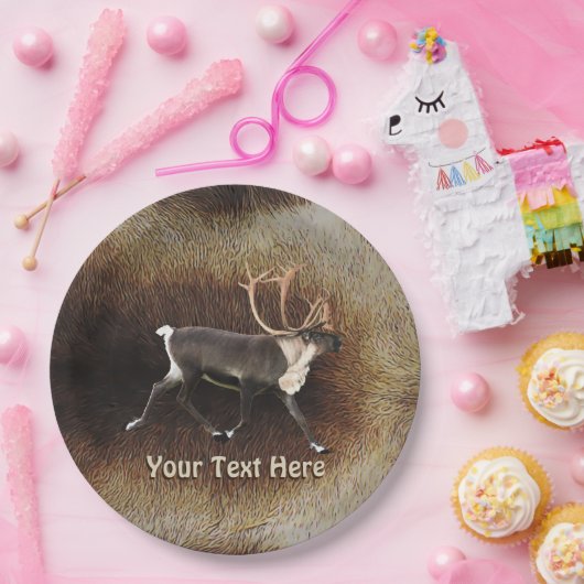 Bull Cariou (rendier) Papieren Bordje (Feest)
