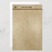 Bull Cariou (rendierpapier) op oud papier (Voorkant / Achterkant)