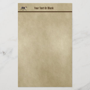 Bull Cariou (rendierpapier) op oud papier