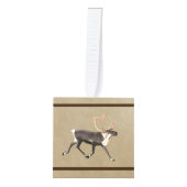 Bull Cariou (rendierpapier) op oud papier Decoratie (Voorkant)