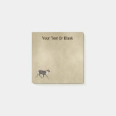 Bull Cariou (rendierpapier) op oud papier Post-it® Notes (Voorkant)