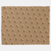 Bull Cariou - Sepia Fleece Deken (Voorkant (Horizontaal))