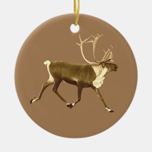 Bull Cariou - Sepia Keramisch Ornament (Voorkant)