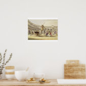 Bull Charging a Picador, 1865 (kleurenlitho) Poster (Keuken)