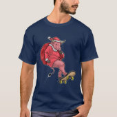 Bull Christmas Skateboard T-shirt (Voorkant)