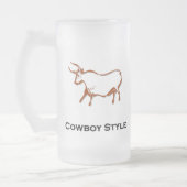 Bull Cowboy stijl bruin Matglas Bierpul (Links)
