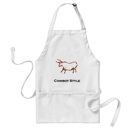 Bull Cowboy stijl bruin Standaard Schort (Voorkant)