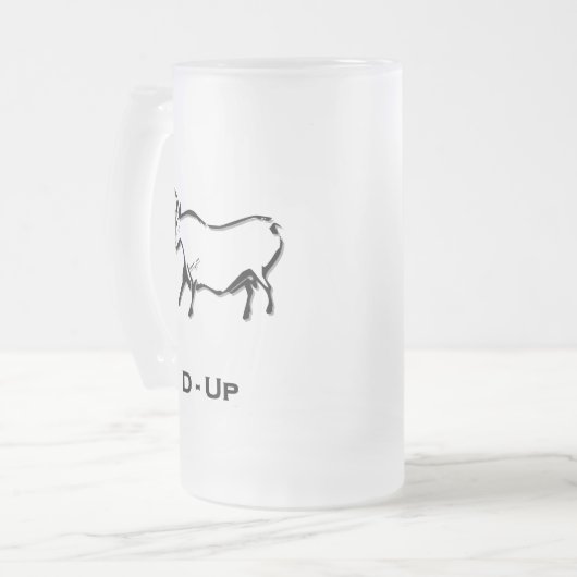 Bull D Up Black Matglas Bierpul (Voorkant links)