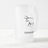 Bull Dedication Zwart Matglas Bierpul (Voorkant rechts)