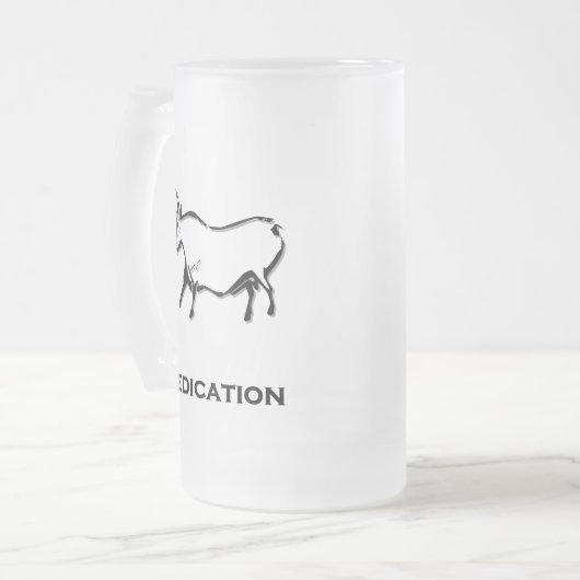 Bull Dedication Zwart Matglas Bierpul (Voorkant links)