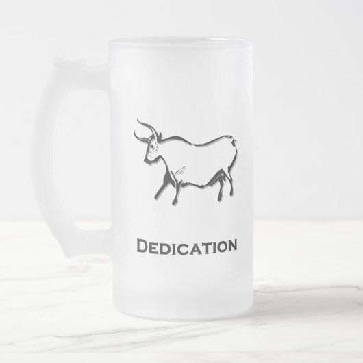 Bull Dedication Zwart Matglas Bierpul (Links)