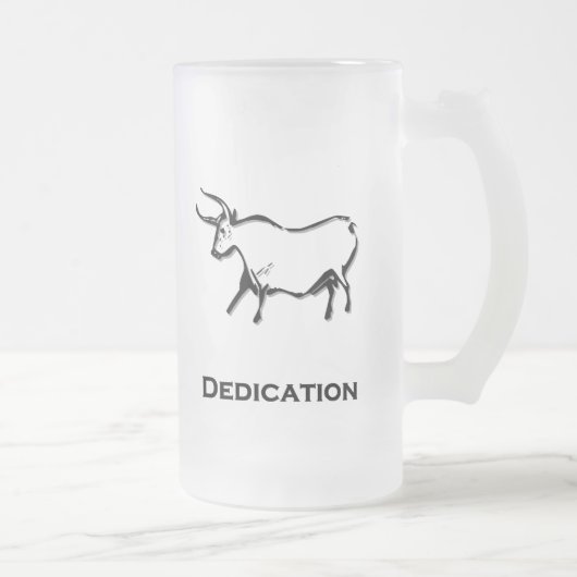 Bull Dedication Zwart Matglas Bierpul (Rechts)