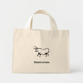 Bull Dedication Zwart Mini Tote Bag
