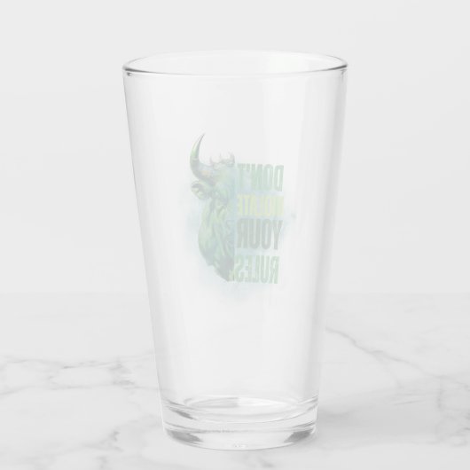 Bull design | Reminder | Motivation Glas (Achterkant)