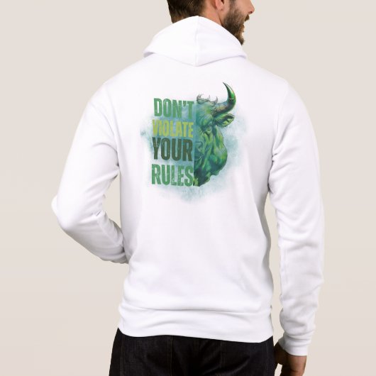 Bull design | Reminder | Motivation Hoodie (Achterkant)