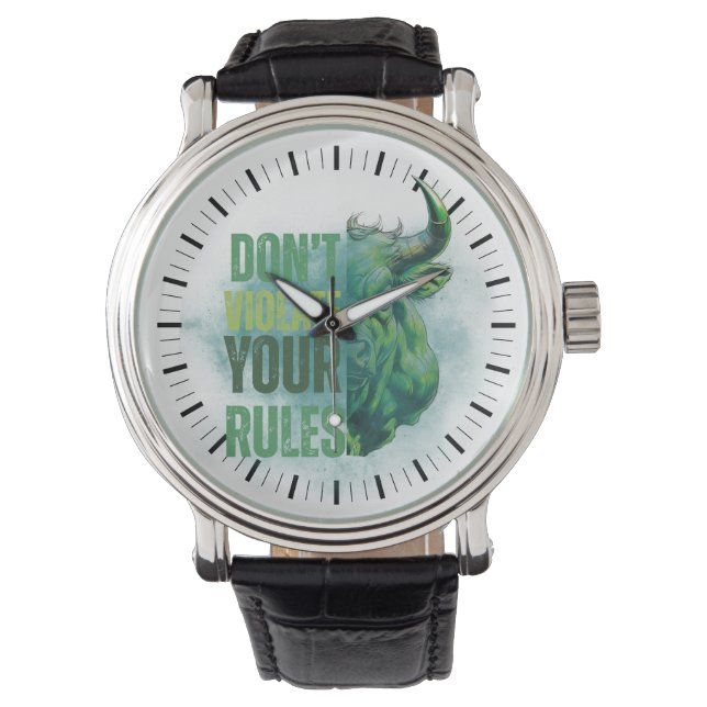 Bull design | Reminder | Motivation Horloge (Voorkant)
