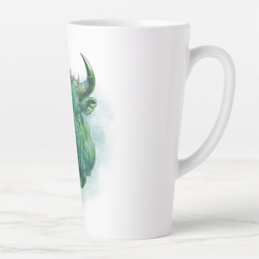 Bull design | Reminder | Motivation Latte Mok (Rechts)