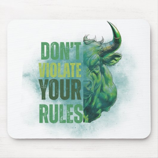 Bull design | Reminder | Motivation Muismat (Voorkant)