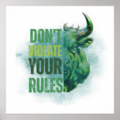 Bull design | Reminder | Motivation Poster (Voorkant)
