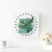 Bull design | Reminder | Motivation Vierkante Klok (Huis)
