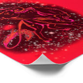 Bull die bij het Poster van de Rode Sterrennacht l (Hoek)