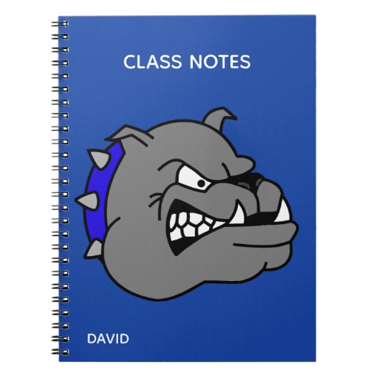 Bull Dog aangepaste schoolschrift Notitieboek (Voorkant)
