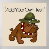 Bull Dog Full Body (eigen tekst toevoegen) ontwikk Poster (Voorkant)