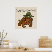 Bull Dog Full Body (eigen tekst toevoegen) ontwikk Poster (Keuken)