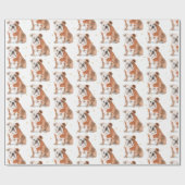 Bull Dog Gold Spots Puppy Cadeaupapier (Vlak)