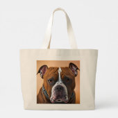 Bull Dog Grote Tote Bag (Achterkant)