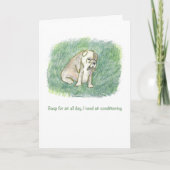 Bull Dog Happy Birthday ! Kaart (Voorkant)