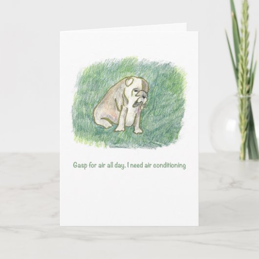 Bull Dog Happy Birthday ! Kaart (Voorkant)