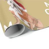 Bull Dog Holiday Kerstmis Vrolijke Kerstman Hoed Cadeaupapier (Rol Hoek)