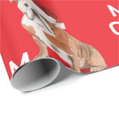 Bull Dog Holiday Kerstmis Vrolijke Kerstman Hoed Cadeaupapier (Rol Hoek)