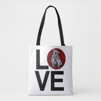 Bull Dog Love Canvas tas