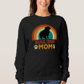 Bull Dog Mom zonsondergang Trui (Voorkant)