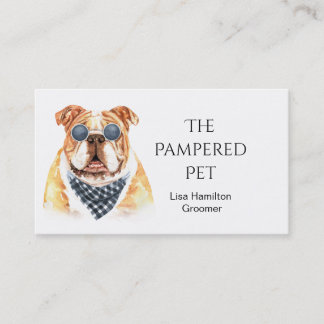 Bull Dog Pet Groomer/Vet/Sitters Visitekaartje