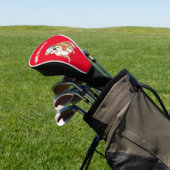 Bull Dog Red Persoonlijk Golfheadcover (Insitu)