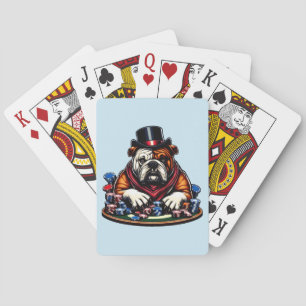 bull dog spelen poker gokken casino kunst pokerkaarten