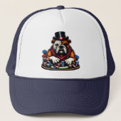 bull dog spelen poker gokken casino kunst trucker pet (Voorkant)