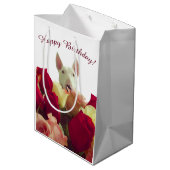 Bull doodsbang met rozen - Happy Birthday! Medium Cadeauzakje (Achterkant Gekanteld)