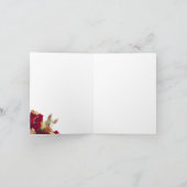 Bull doodsbang met rozen. notitiekaartje (Binnen)